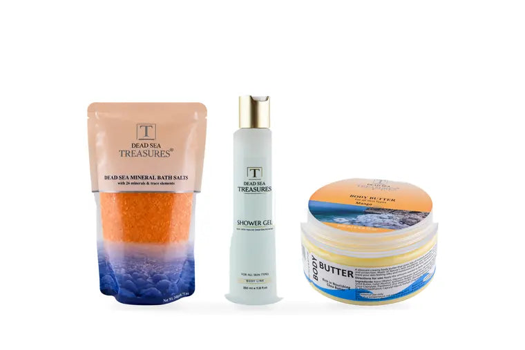 Mango Body Butter + Orange Bath Salt + Shower Gel